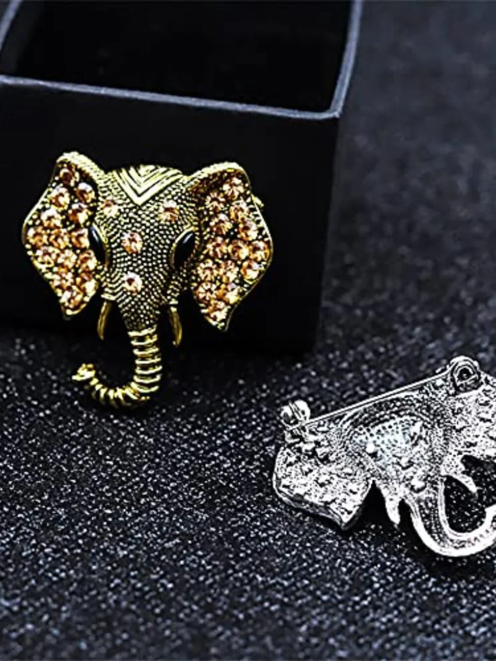 Elephant Crystal Brooch Pin, Rhinestone Animal Elephant Suit‎ Pin Elephant Lapel
